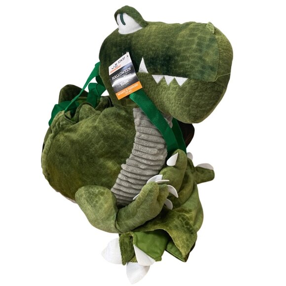 Halloween Costume Green Dino Rider Toddler Costume 3T-4T One Pc Step-In w Straps - Picture 3 of 8